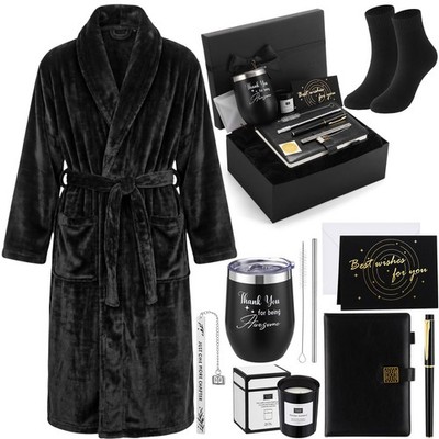 Sieral 9 Pcs Father Day Gift Set for Men Care Package Get Well Gifts Black