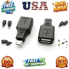 USB 2.0 Micro USB Male to USB Female OTG Adapter 2 Pack