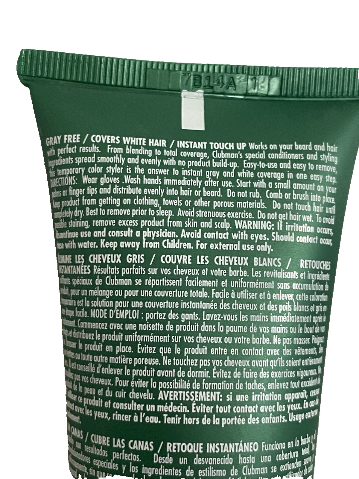 NWOB Clubman Pinaud #66298 Dark Brown Temporary Hair Color Gel 3oz  SEALED