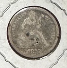 1876 US Seated LIBERTY SILVER Dime! Old US Coin!
