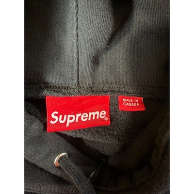 Supreme Eyes Hooded Sweatshirt hoodie Mens L Black Embroidered