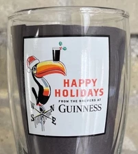 Guinness Toucan Happy Holidays Christmas Beer Stout Gravity Glass Cup - Bird