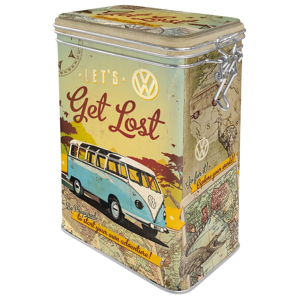 Boîte à café rétro VW Bulli idéale pour le camping et la cuisine vintage