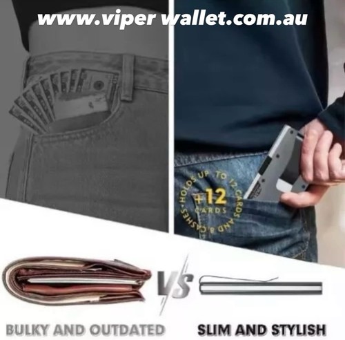 Minimalist Slim Wallet for Men - RFID Blocking Front Pocket Credit Card - Blue - Bild 4 von 6