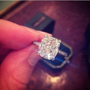 1 85 Ct Cushion Cut Diamond Engagement Ring Round Pave Accents G Image Is Loading 1 85 Ct Cushion Cut Diamond Engagement Ring