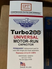 2.5 - 67.5 MFD, AmRad Turbo 200 Universal Capacitor (370/440V) - BUY MORE & SAVE