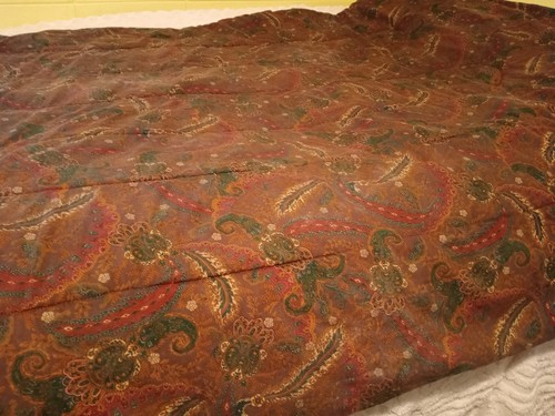 Ralph Lauren Paisley Twin Comforter Multi-colored Brown Green Rust - Picture 8 of 8