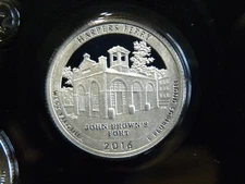 2016 S SILVER GEM PROOF HARPERS FERRY   ATB QUARTER 90% SILVER  FREE SHIP