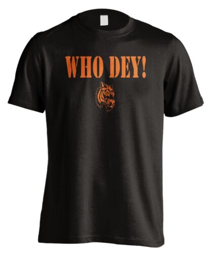 Men's Who Dey Bengals T-Shirt Cincinnati Ohio Football Sports Fan Graphic Tee - Afbeelding 1 van 2