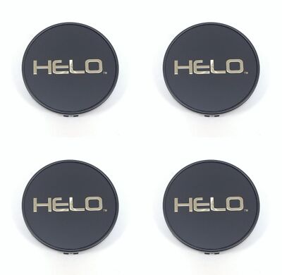 4 Helo Matte Black Wheel Center Hub Caps for 5Lug HE919 HE894 HE911
