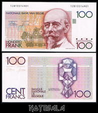 BELGIUM 100 FRANCS ND (1982/1994) Pick-142a(4) UNC S/N 12813514901