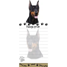 DOBERMAN Die Cut List Pad/Note Pad with Magnetic Back