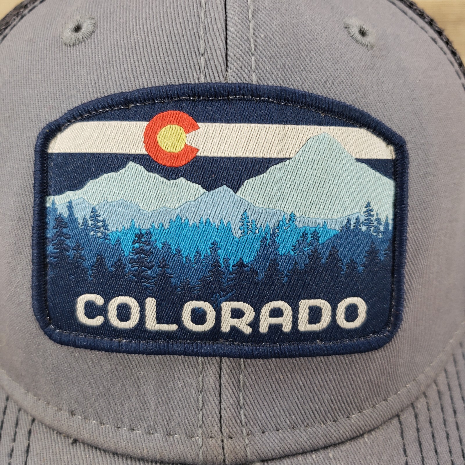 Colorado Mountains Patch Hat Cap Snapback Blue Me… - image 2