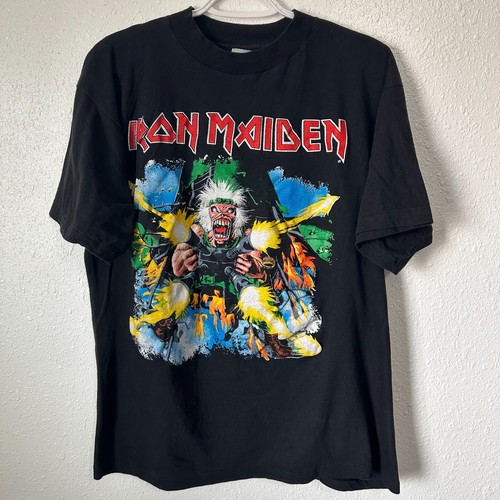 VTG 1990 Iron Maiden Shoot That Fukker Concert T-Shirt w/ After Pass Show - ALB - Picture 3 of 21