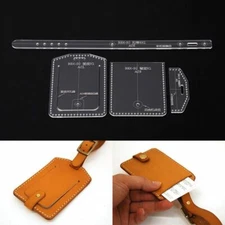 Luggage tag travel bag label acrylic Template Leather craft Pattern stencil Diy