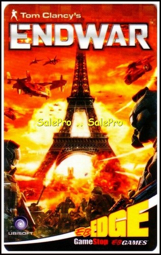 2x EB GAMES GAMESTOP TOM CLANCY'S END WAR EIFFEL TOWER COLLECTIBLE GIFT CARD LOT - Picture 3 of 4
