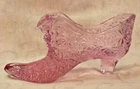 Fenton, Cat Slipper / Shoe,  Rose Glass.