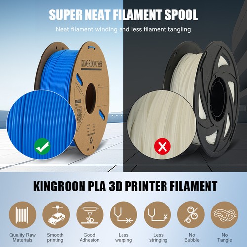 Filament d'imprimante 3D 10 kg faisceaux de PLA 1,75 mm 10 pièces rouleau de 1 kg bobine multipack FDM - Photo 4/7