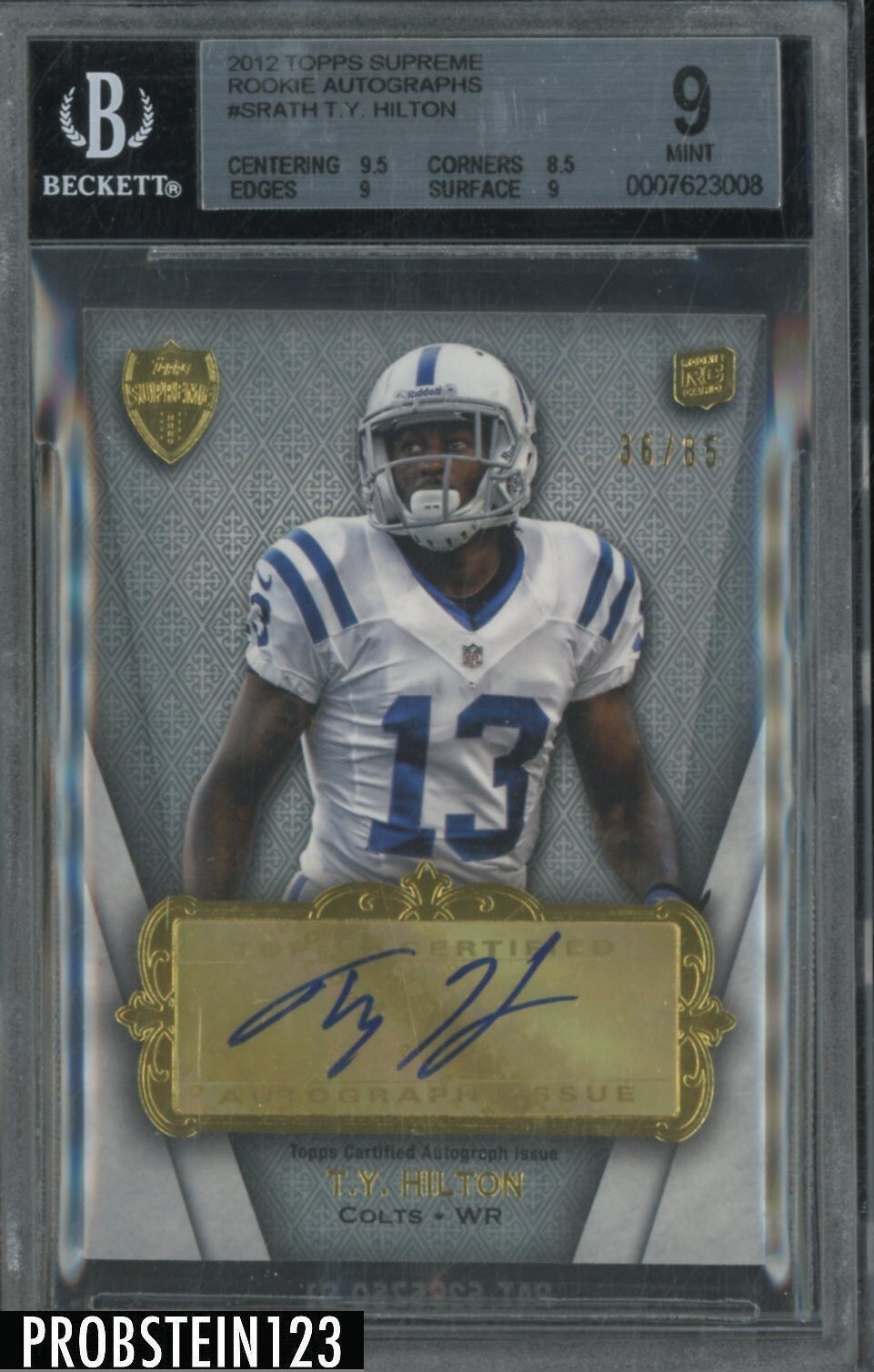 TY Hilton Topps Supreme Rookie Autographs #SRATH Green
