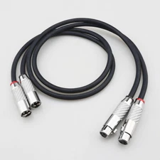 Pair 5N OCC Silver Plated Copper Wire HIFI Audio Balanced Interconnect XLR Cable