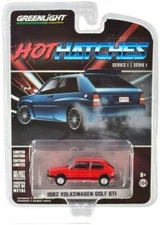 1982 VOLKSWAGEN GOLF GTI RED 1/64 DIECAST MODEL CAR BY GREENLIGHT 47080 B