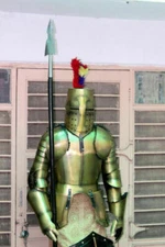 Medieval Knight Wearable Suit Of Armor Crusader Combat Full Body Armour Costume