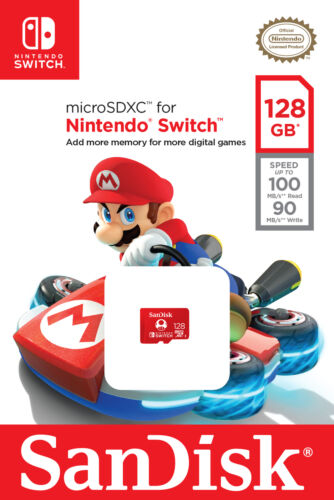 SanDisk 128GB micro SD XC Karte microSDXC Flash Speicher für Nintendo Switch - Bild 1 von 2