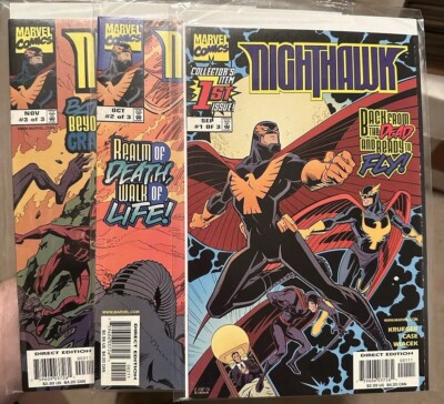 NIGHTHAWK # 1 2 3 full run Lot Marvel Comics mini series 1998 VF Direct Edition