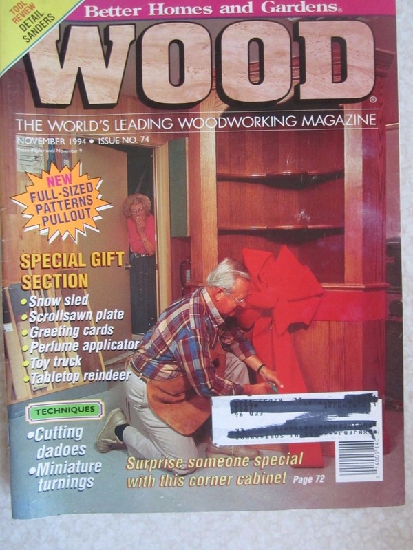 WOOD Better Homes & Gardens November 1994 Issue 74 Pull out Patterns Snow Sled