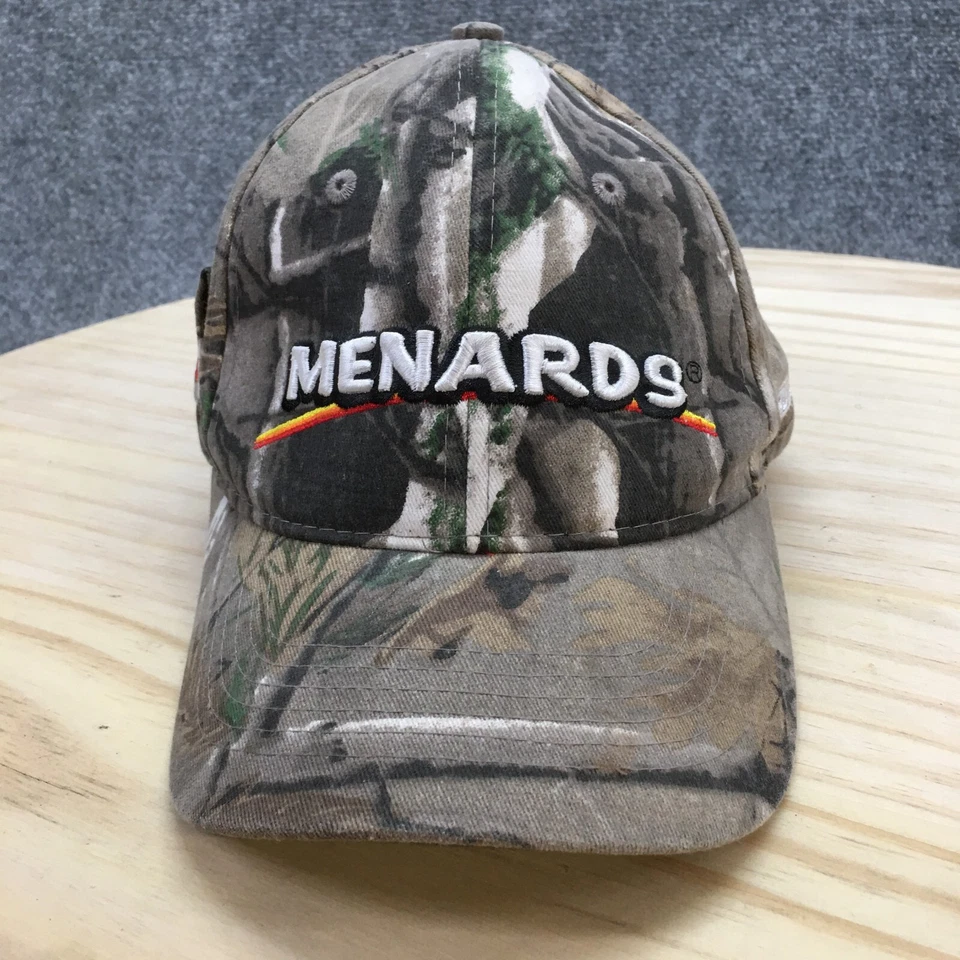 Menards Camoflauge Baseball Cap Hat Mens One Size Brown Cotton Adjustable - Image 2 of 4