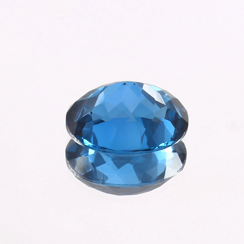 Pedra preciosa AAA natural impecável azul brasileira turmalina corte oval solto 16x13 mm - Imagem 4 de 4