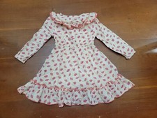 EGG Red Leaf Print Long Sleeves Cotton Dress, Size 5