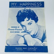 1955 MY HAPPINESS Hit Song for CONNIE FRANCIS Photo Cover sheet music