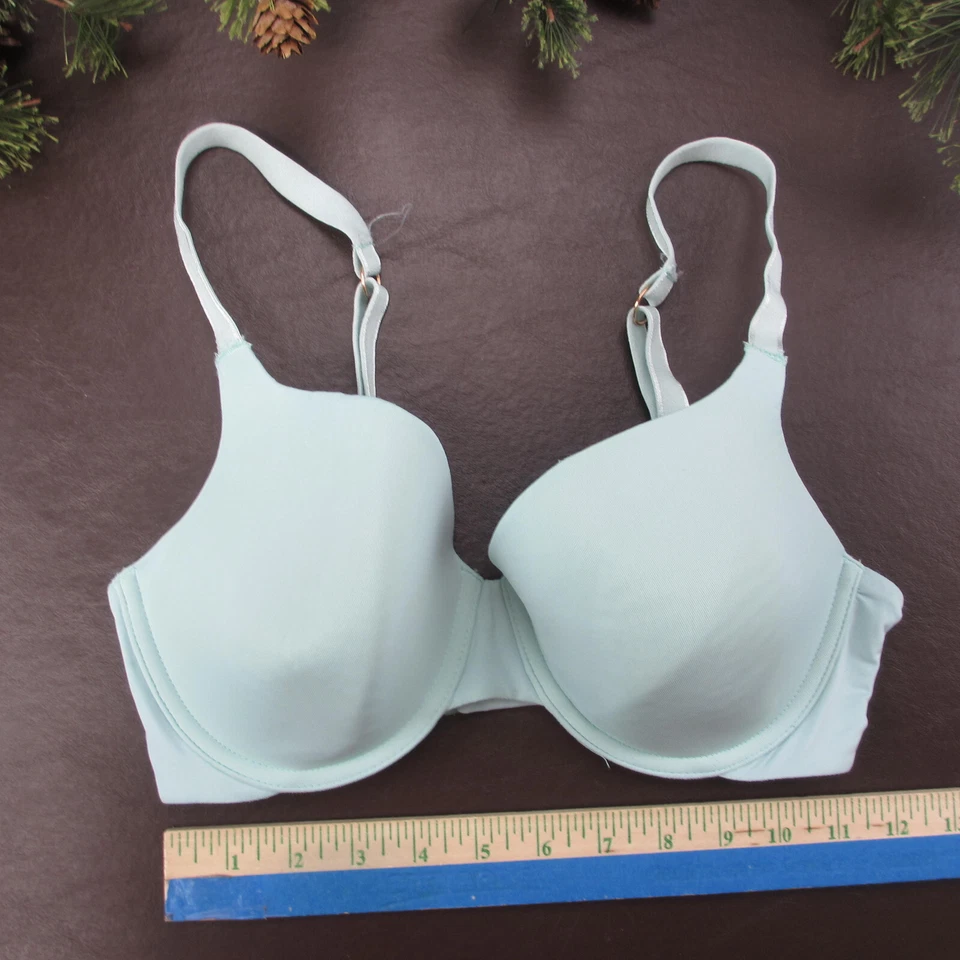 Secret Treasures 胸罩 34D 蓝色衬垫钢圈可调节扣背 — 第 2/4 张图片