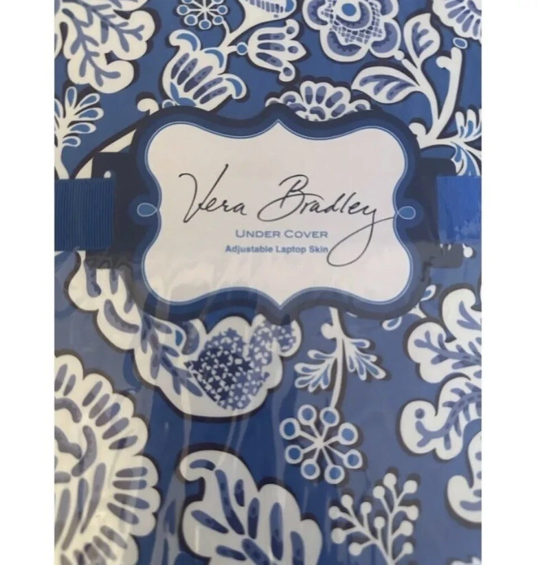 VERA BRADLEY CUBIERTA INTERIOR AJUSTABLE PORTÁTIL PIEL/CUBIERTA HASTA 17” AZUL LAGUNA NUEVO Foto 2 de 4