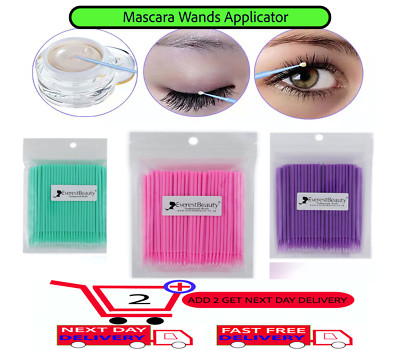200 Stück Einweg Wimpern Wimpern Mikro Pinsel Mascara Stäbe Applikator Make-up Werkzeug