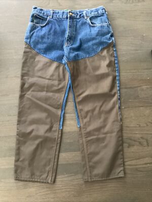 Cabela's Brush Pants Roughneck Upland Hunting Double Knee Jeans 38