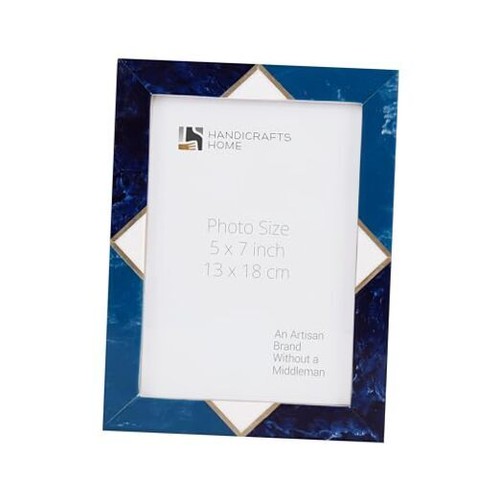 Picture Frames - Vintage Style Wall Hanging & Desk Decor – 5x7 Menton Blue