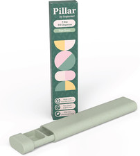 Pillar - 7 Day Pill Box Organizer  Bpa-Free Wheat Straw Pill Organizer  Bea...