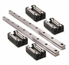 Lot CNC Parts 2xHSR Linear Guideway Rail 4xCR Square Type Carriage Bearing Block