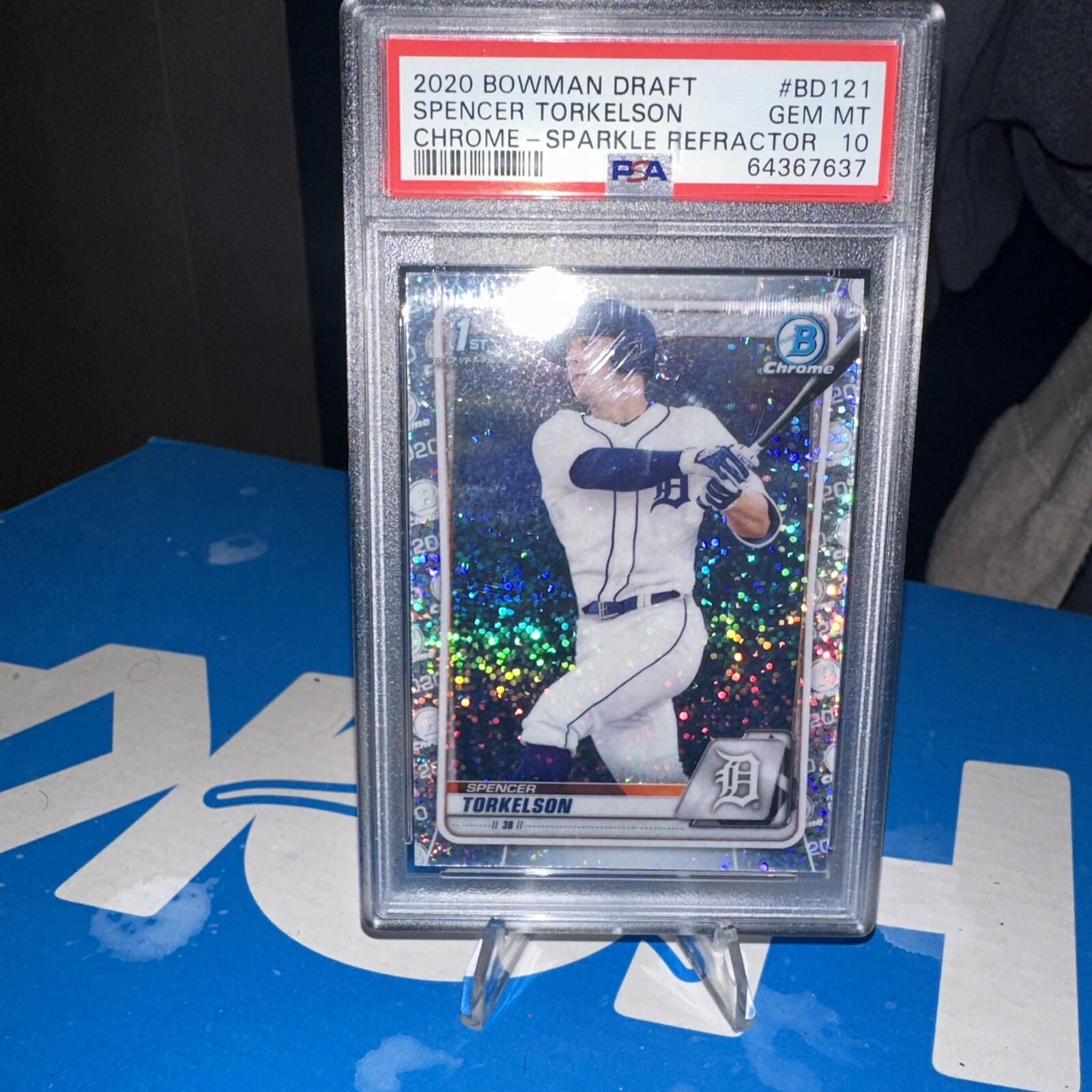 2020 Bowman Chrome Draft Spencer Torkelson 1st Sparkle Refractor #BD-121 PSA 10