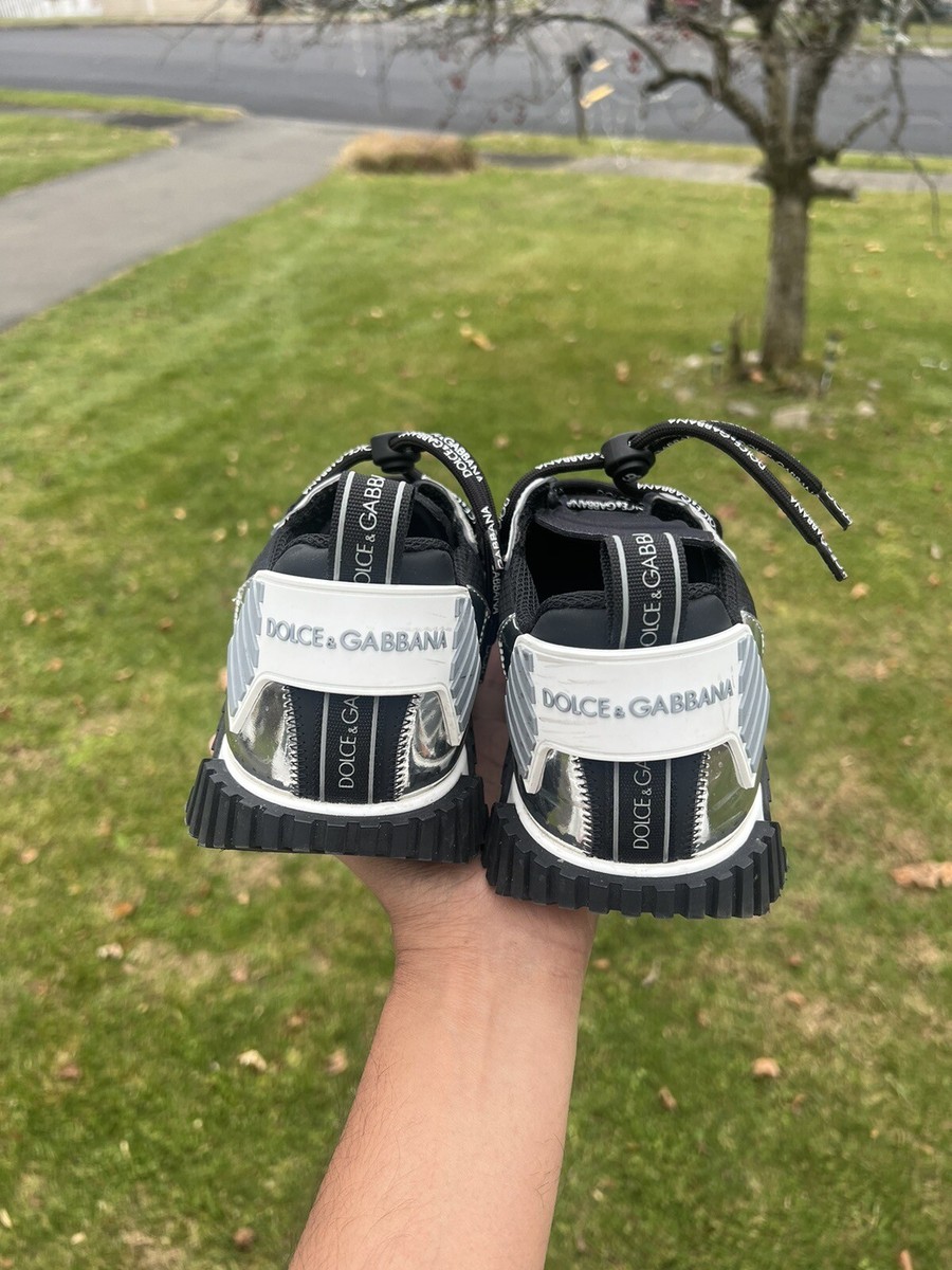 DOLCE & GABBANA スカト DOLCE & GABBANA Shoes Sneakers Black Leather Crown Milano