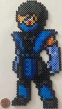 Sub-Zero Bead Sprite Perler Artkal Pixel Art Retro Mortal Kombat Ice Ninja