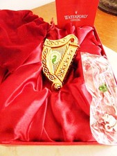 Waterford Crystal 2014 ANNUAL GOLD HARP ORNAMENT - NEW / BOX 