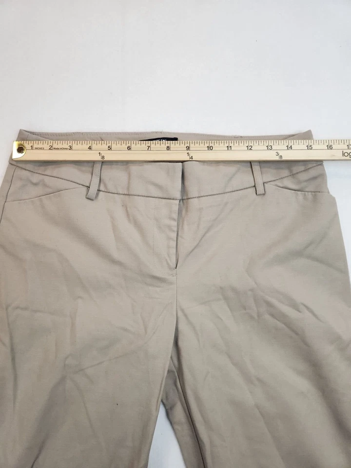APT 9 Women 6 Khaki Tan Modern Fit Cotton Blend Cropped Capri Pants Beltloops - Image 3 of 4
