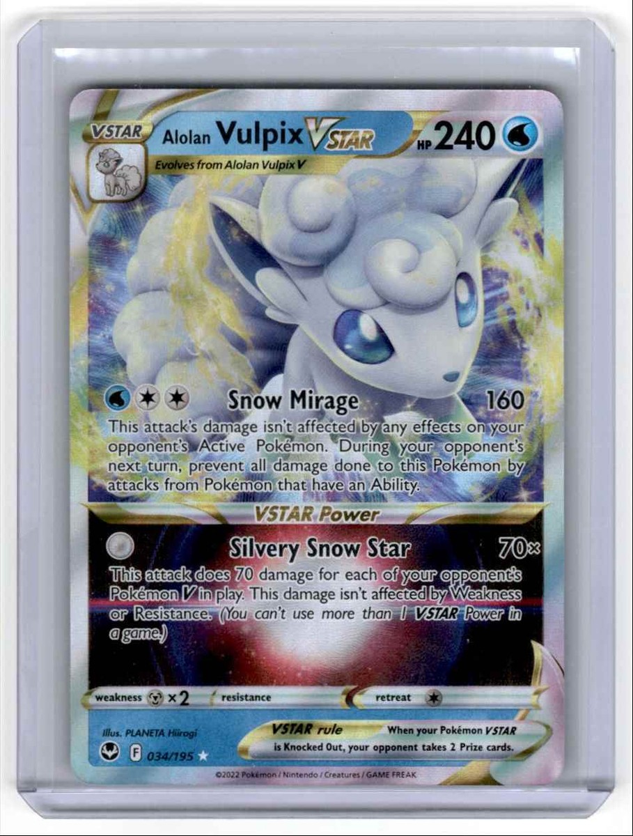 Pokemon Trading Card TCG Alolan Vulpix VSTAR #34 Holo | eBay