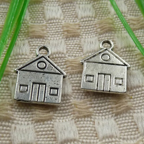 240 Pcs Tibetan Silver House Charms Pendant 16X13MM S4065 DIY Jewelry Making - Picture 1 of 6