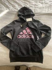 Adidas Women's Floral Logo Hoodie Size Small NWT