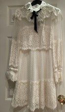 Cream Oasis Lace Dress (size S)