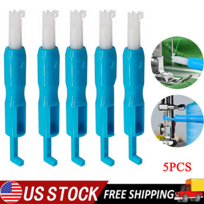5PCS Elderly Use Automatic Easy Sewing Needle Device Threader Thread Guide Tool
